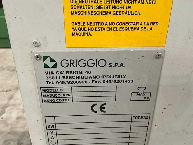 1999 griggio fs430 gecombineerde vlakvandiktebank - afbeelding 3 van  3