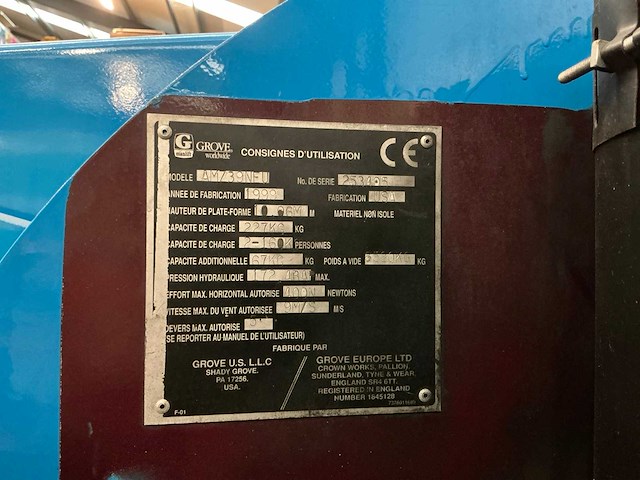 1999 grove amz 30 neu hoogwerker - afbeelding 15 van  22