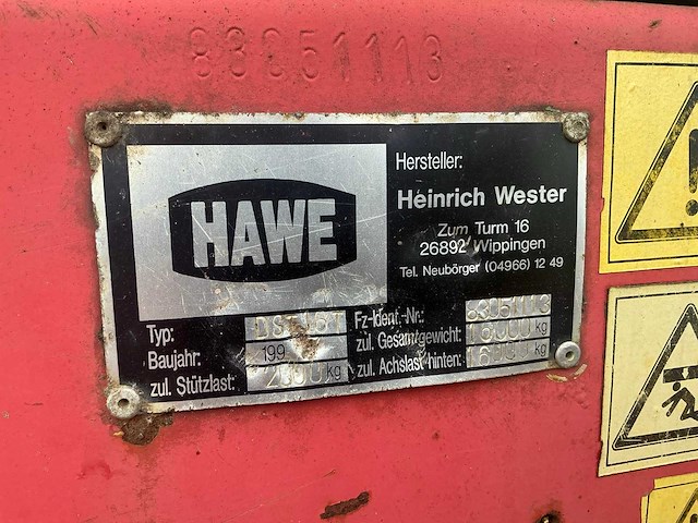 1999 hawe dst16 meststrooier - afbeelding 32 van  32