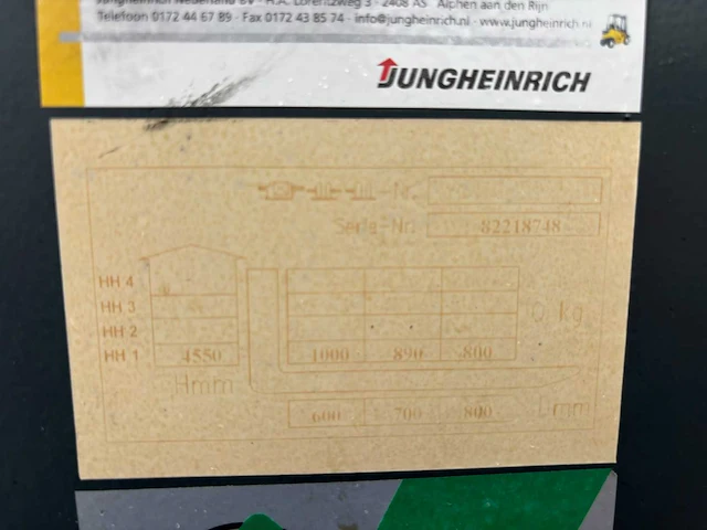 1999 jungheinrich etv 110 reach truck - afbeelding 10 van  11