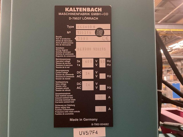 1999 kaltenbach kks450h verstekzaagmachine - afbeelding 9 van  9