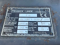 1999 linde t18 elektrische palletwagen - afbeelding 2 van  11
