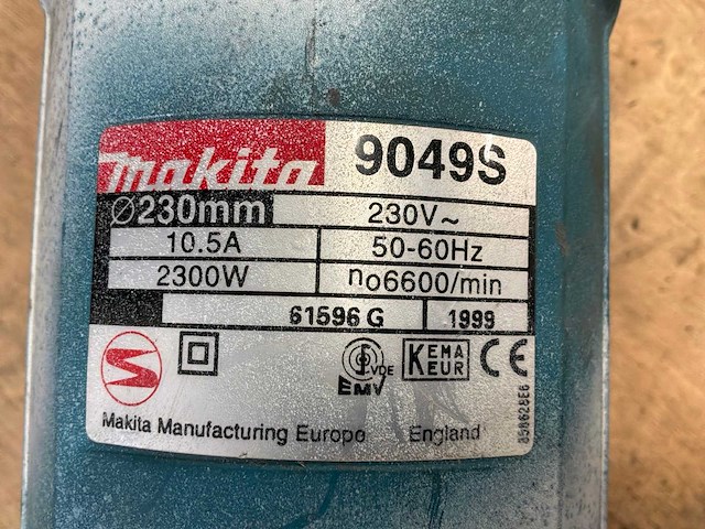 1999 makita 9049s haakse slijpmachine - afbeelding 2 van  2