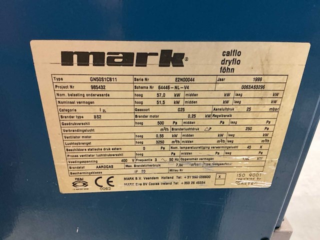 1999 mark gn50s1cb11 industriële verwarmingsinstallatie - afbeelding 6 van  6