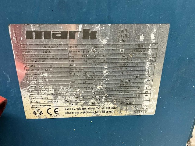 1999 mark gn75s1cb11 industriële verwarmingsinstallatie - afbeelding 6 van  6
