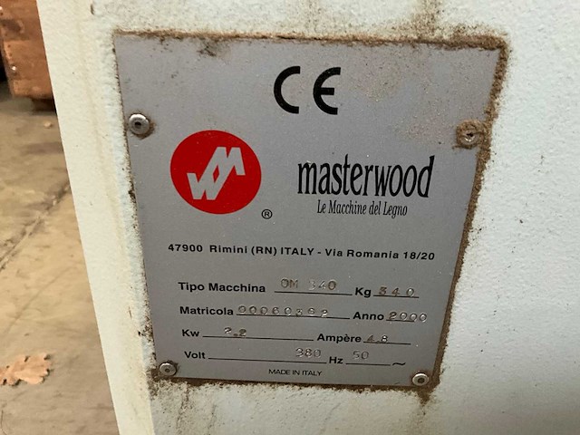 1999 masterwood om340 pen/gatmachine (2x) - afbeelding 2 van  10