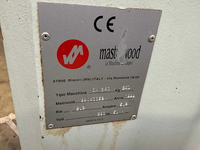 1999 masterwood om340 pen/gatmachine (2x) - afbeelding 10 van  10