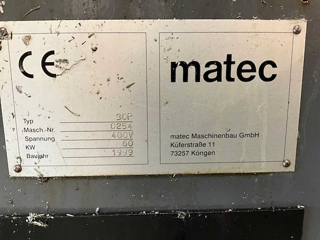 1999 matec 30p cnc universele bewerkingscentra - afbeelding 9 van  17