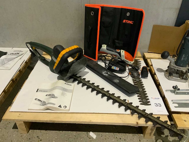 1999 metabo hs 8465s heggenschaar en stihl grasschaar - afbeelding 1 van  3