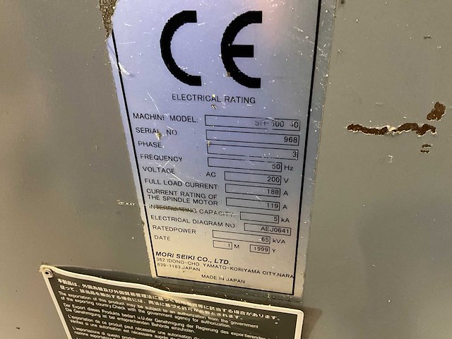 1999 mori seiki sh-500/40 cnc horizontale machinecentra - afbeelding 38 van  48
