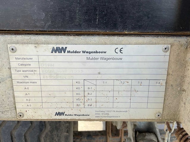 1999 mulder dshw landbouw aanhangwagen - afbeelding 4 van  12