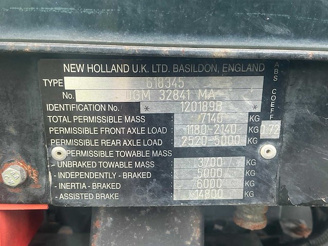 1999 new holland ts115 vierwielaangedreven landbouwtractor - afbeelding 30 van  30