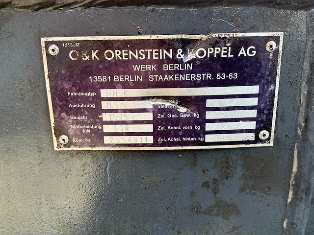1999 o&k mh6 banden graafmachine - afbeelding 28 van  29