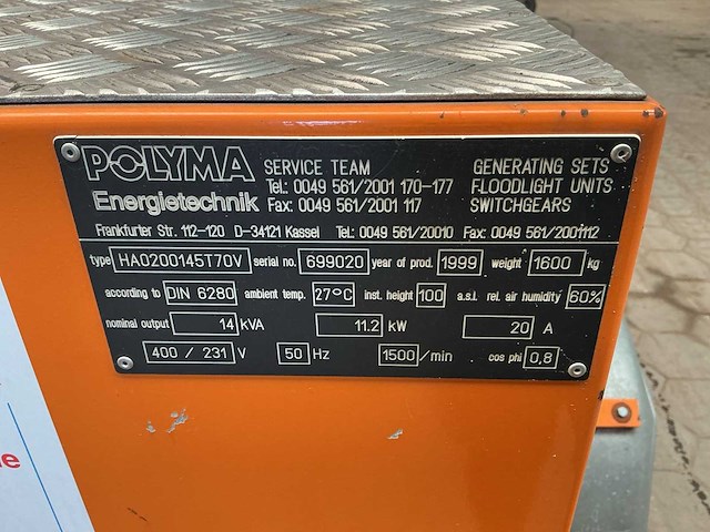 1999 polyma ha0200145t70v floodlight - afbeelding 2 van  11