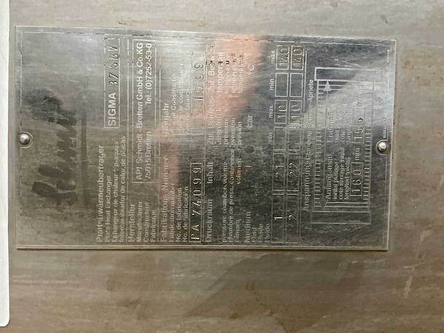 1999 schmidt 37sbv platenwarmtewisselaar - afbeelding 6 van  6