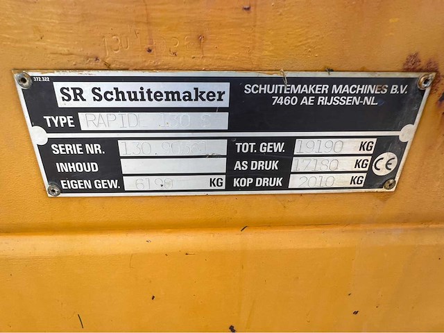 1999 schuitemaker rapids 130s opraapwagen - afbeelding 19 van  22