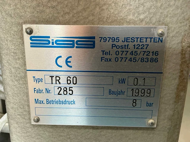 1999 sigg tr60 straalkast - afbeelding 6 van  6