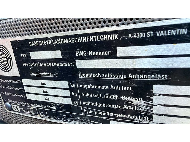 1999 steyr 9145 vierwielaangedreven landbouwtractor - afbeelding 7 van  15