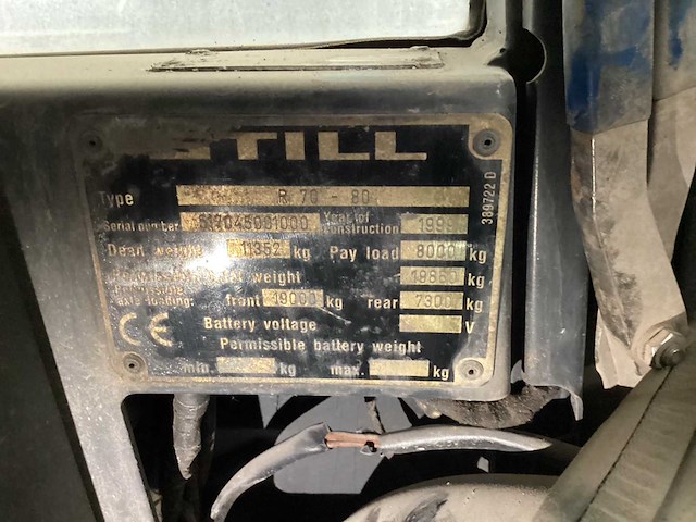 1999 still r 70-80 vorkheftruck - afbeelding 7 van  15