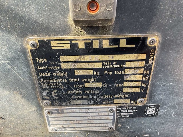 1999 still r60-20 vorkheftruck - afbeelding 7 van  7