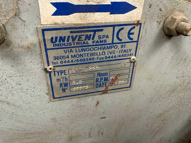 1999 univent enpu 565 filterafzuiginstallatie (2x) - afbeelding 7 van  8