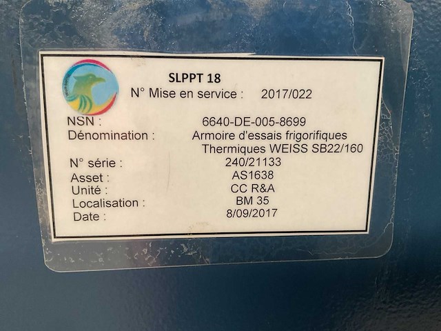 1999 weisstechnik sb22/160 klimaat testkast - afbeelding 6 van  14
