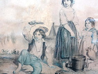 19e-eeuwse handgekleurde lithografie - afbeelding 4 van  5