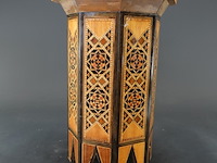 19e-eeuwse marokkaanse of syrische achthoekige bijzettafel geometrische marqueterie - afbeelding 2 van  5