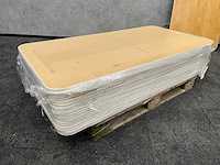 19x bureaublad 160x80 wit/eiken - afgeronde hoeken - afbeelding 1 van  2