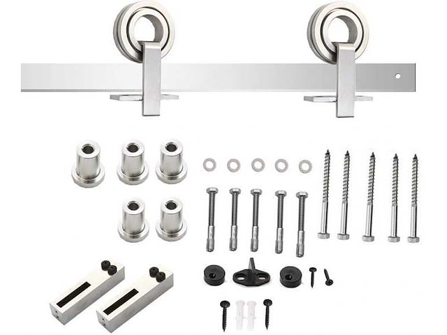 (19x) schuifdeursysteem - stainless steel design 250 cm - afbeelding 1 van  1