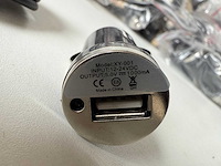 1m verleng kabel, micro usb - a naar b. met autoadapter. 150 stuks - afbeelding 3 van  4