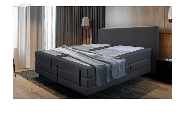 1x 160x200cm - antraciet - elektrisch - premium... - afbeelding 1 van  5