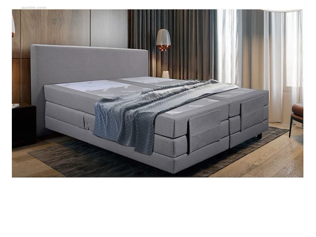 1x 160x200cm - grijs - elektrisch - premium... - afbeelding 1 van  4