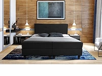 1x 180x210cm - zwart - deluxe - boxspring
