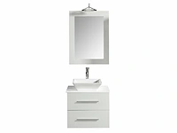 1x 60cm - led spiegel - waskom