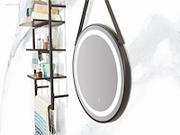 1x 80cm - led spiegel - plankenrek - mat zwart... - afbeelding 5 van  6