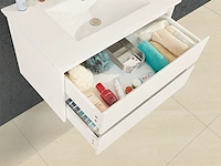 1x 80cm - spiegelkast - hoogglans wit - afbeelding 3 van  4