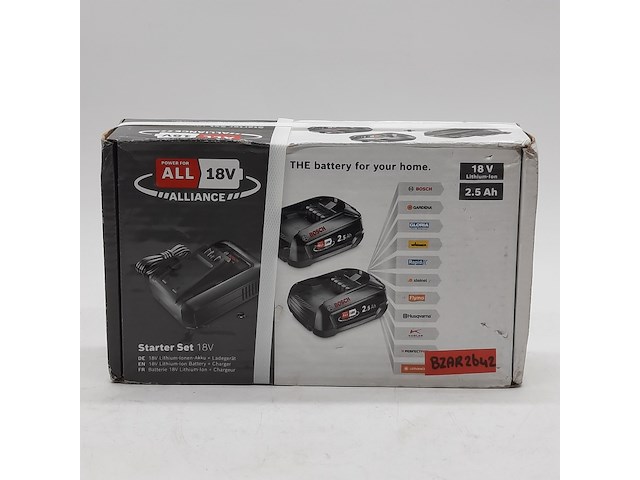 1x acculader en 2x accu, bosch, o.a alliance 18v - afbeelding 1 van  5