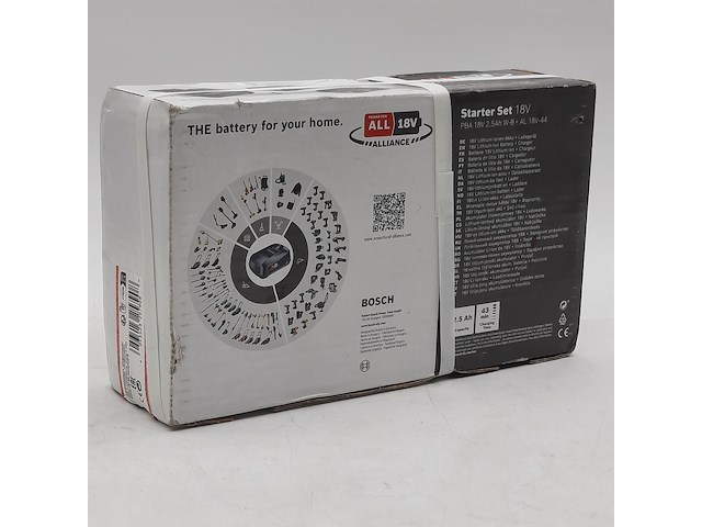 1x acculader en 2x accu, bosch, o.a alliance 18v - afbeelding 4 van  5