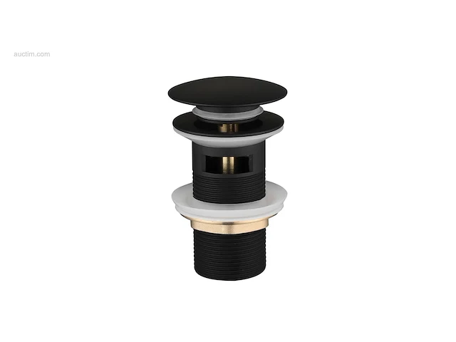 1x afvoerplug pop-up - met overloop - mat zwart... - afbeelding 1 van  1