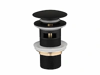 1x afvoerplug pop-up - met overloop - mat zwart...
