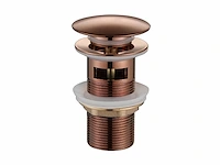 1x afvoerplug pop-up - met overloop - rose gold...