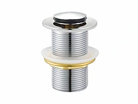 1x afvoerplug pop-up - zonder overloop - chroom...