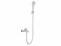 1x badkraan - opbouw - chroom - handdouche