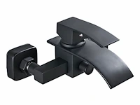 1x badkraan - opbouw - mat zwart - mengkraan -...