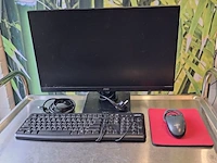 1x beeldscherm, inc muis & toetsenbord, logitech, aoc