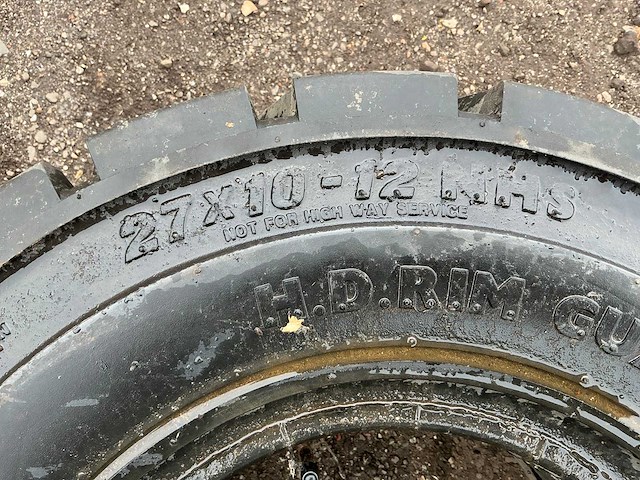 1x bkt wide wall 27x10 r12 band, wiel en velg ongebruikt - afbeelding 4 van  13