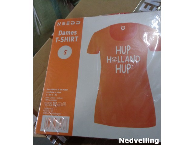 1x dames t-shirt hup holland hup oranje maat s - afbeelding 3 van  3
