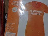 1x dames t-shirt wij gaan winnen oranje maat m - afbeelding 3 van  3