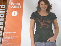 1x dames t-shirt zwart kingsday maat s - afbeelding 1 van  3